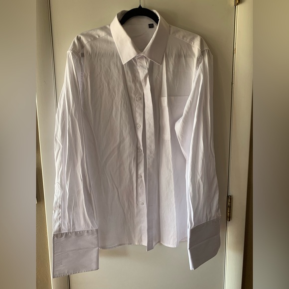 Men's Classic White French Cuff Shirt - Picture 1 of 6
